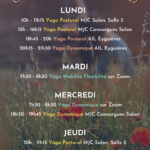 Planning de la rentrée 2022-2023